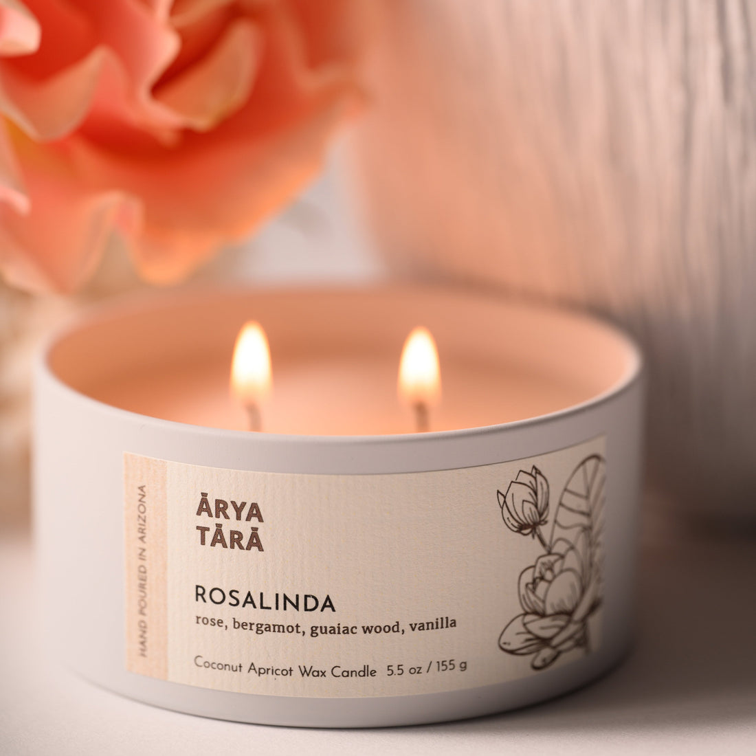 Rosalinda Candle | Ivory Tin