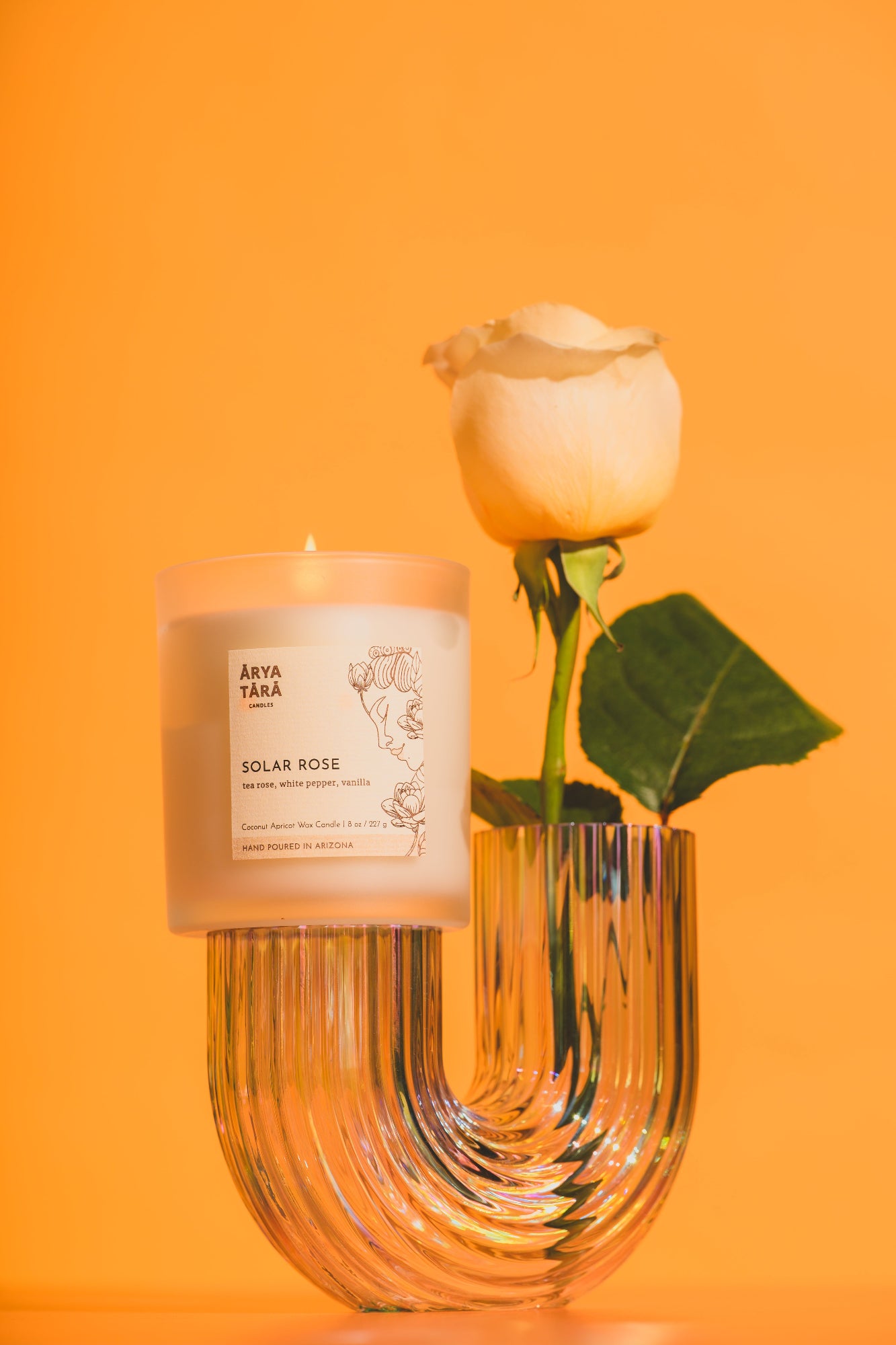 Solar Rose Candle