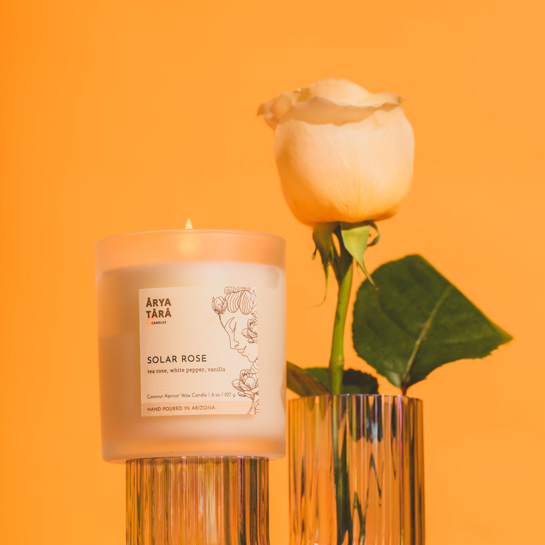 Solar Rose Candle