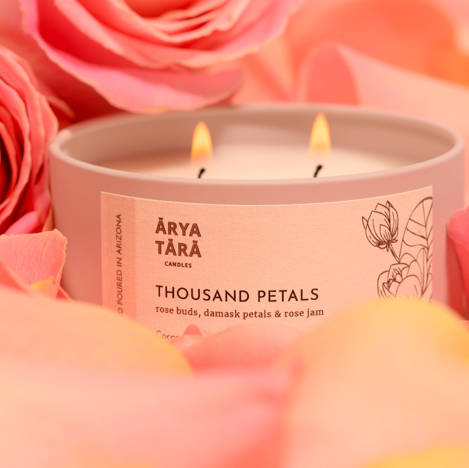 Thousand Petals Candle | Lotus Tin